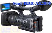 Zadní perspektiva Sony HDR-AX2000 (Kliknutí zvětší)