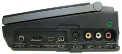 Sony GV-HD700: konektory na pravé straně (Kliknutí zvětší)