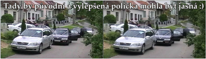 Dvojice Video-Snímků PŘED vyladěním a PO TUNINGU