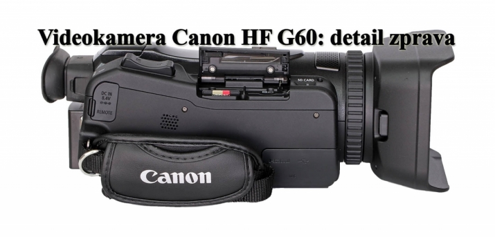 Videokamera Canon HF G60: detail zprava - 2x SD
