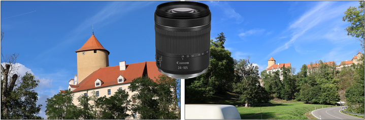Canon RF 24-105 f/4-7.1 IS STM: rozsah transfokátoru Canon RF 24-105 f/4-7.1 IS STM: rozsah transfokátoru