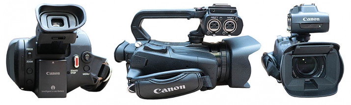 Videokamera Canon XA40: detaily elegantního těla...